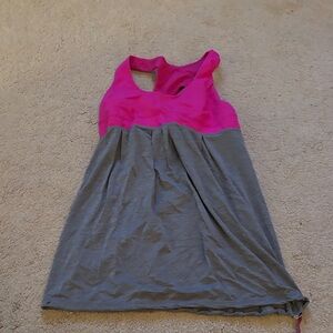 Lululemon Pink and Gray tank with sport bra